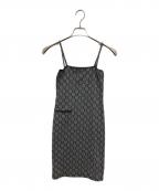 FENDIフェンディ）の古着「ズッカ柄キャミソールワンピース」｜グレー