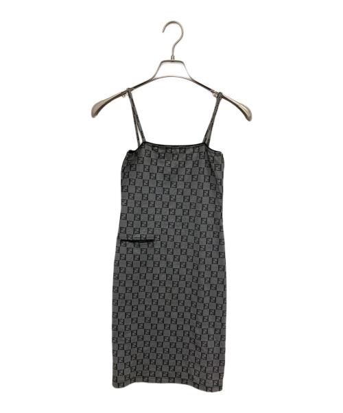 FENDI（フェンディ）FENDI (フェンディ) ズッカ柄キャミソールワンピース グレー サイズ:40の古着・服飾アイテム