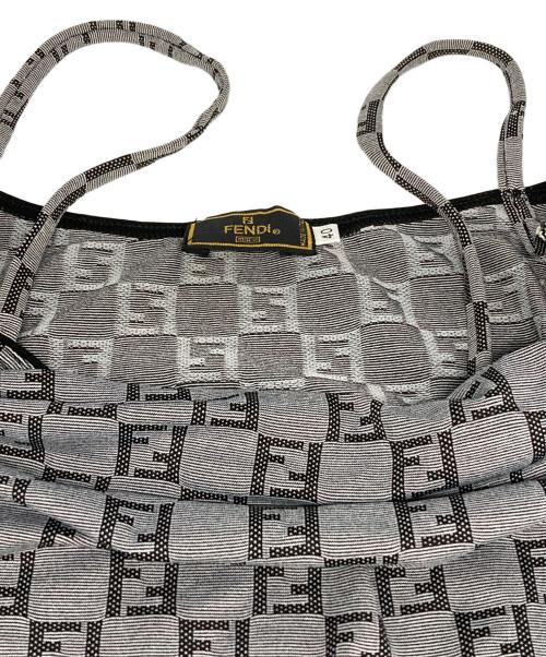 FENDI（フェンディ）FENDI (フェンディ) ズッカ柄キャミソールワンピース グレー サイズ:40の古着・服飾アイテム