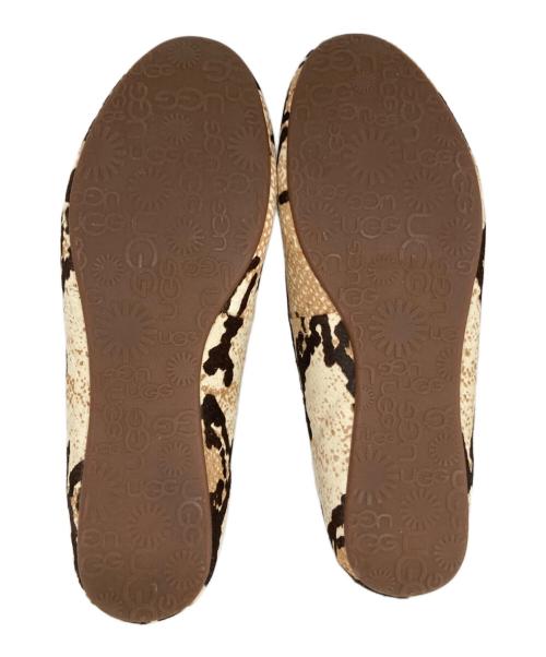 UGG（アグ）UGG (アグ) ハラコフラットシューズ ベージュ サイズ:24.5の古着・服飾アイテム