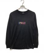 stussyステューシー）の古着「刺繍カットソー」｜ブラック