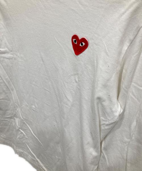 PLAY COMME des GARCONS（プレイコムデギャルソン）PLAY COMME des GARCONS (プレイコムデギャルソン) ハートワッペンカットソー ホワイト サイズ:Mの古着・服飾アイテム