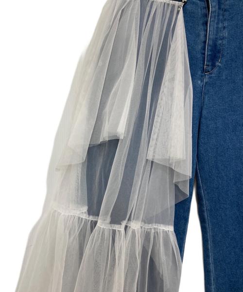 Ayane（アヤネ）ayane (アヤネ) サイドチュールデニムバレルパンツ ブルー サイズ:38の古着・服飾アイテム