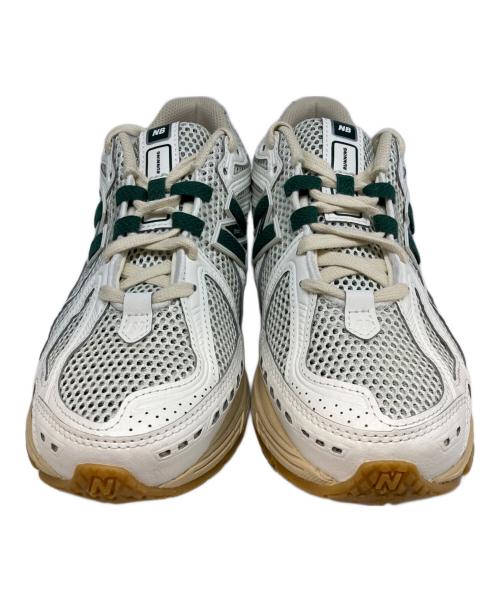 NEW BALANCE（ニューバランス）NEW BALANCE (ニューバランス) ローカットスニーカー ホワイト×グリーン サイズ:26.5cmの古着・服飾アイテム