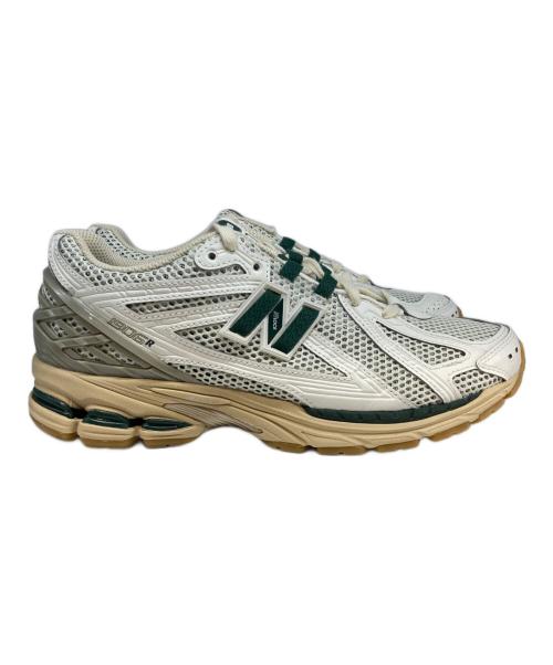 NEW BALANCE（ニューバランス）NEW BALANCE (ニューバランス) ローカットスニーカー ホワイト×グリーン サイズ:26.5cmの古着・服飾アイテム