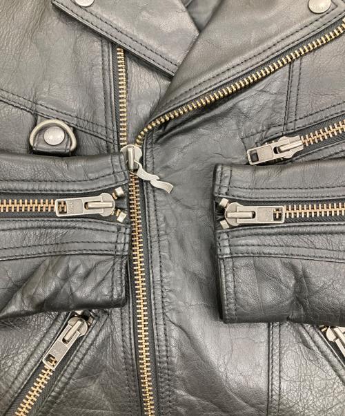 NUDIE JEANS（ヌーディー・ジーンズ）NUDIE JEANS (ヌーディー・ジーンズ) レザーライダースジャケット ブラック サイズ:XSの古着・服飾アイテム
