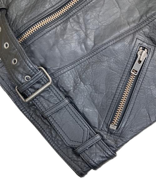 NUDIE JEANS（ヌーディー・ジーンズ）NUDIE JEANS (ヌーディー・ジーンズ) レザーライダースジャケット ブラック サイズ:XSの古着・服飾アイテム