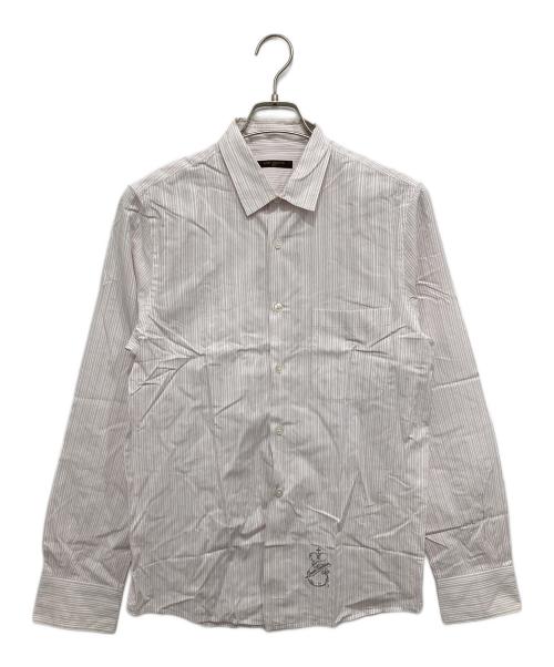 LOUIS VUITTON（ルイ ヴィトン）LOUIS VUITTON (ルイ ヴィトン) ストライプシャツ レッド サイズ:Sの古着・服飾アイテム