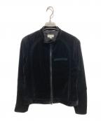 PAUL SMITHポールスミス）の古着「ベロアドライバーズジャケットジャケット」｜ブラック