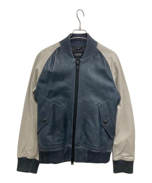 BURBERRY BLACK LABEL（バーバリーブラックレーベル）BURBERRY BLACK LABEL (バーバリーブラックレーベル) レザージャケット ネイビー サイズ:Mの古着・服飾アイテム