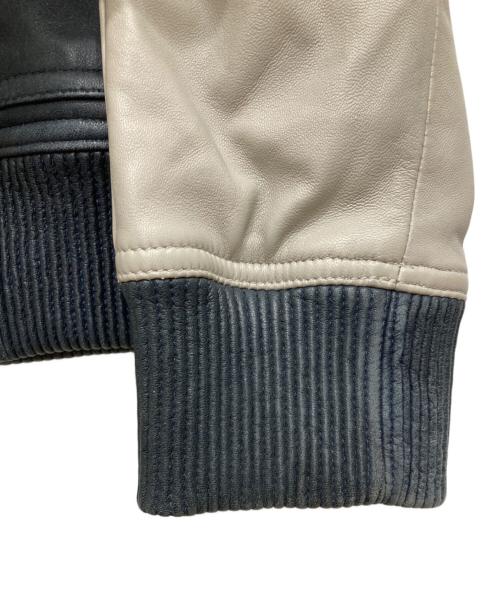 BURBERRY BLACK LABEL（バーバリーブラックレーベル）BURBERRY BLACK LABEL (バーバリーブラックレーベル) レザージャケット ネイビー サイズ:Mの古着・服飾アイテム