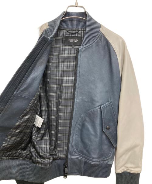 BURBERRY BLACK LABEL（バーバリーブラックレーベル）BURBERRY BLACK LABEL (バーバリーブラックレーベル) レザージャケット ネイビー サイズ:Mの古着・服飾アイテム