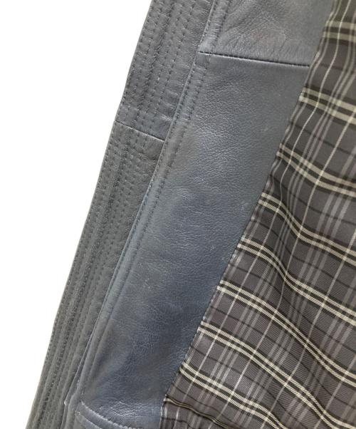 BURBERRY BLACK LABEL（バーバリーブラックレーベル）BURBERRY BLACK LABEL (バーバリーブラックレーベル) レザージャケット ネイビー サイズ:Mの古着・服飾アイテム