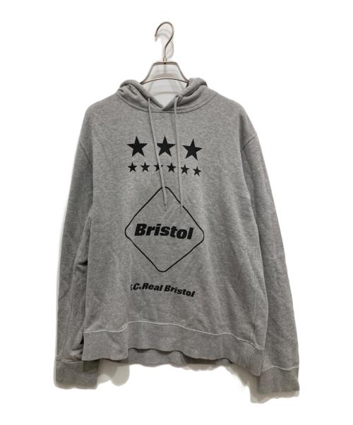 F.C.R.B.（エフシーレアルブリストル）F.C.R.B. (エフシーレアルブリストル) EMBLEM PULLOVER HOODY グレー サイズ:Mの古着・服飾アイテム
