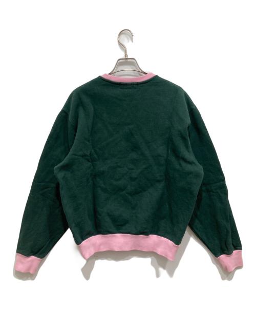 BoTT（ボット）BoTT (ボット) リュクス ロゴ クルー グリーン×ピンク サイズ:Mの古着・服飾アイテム