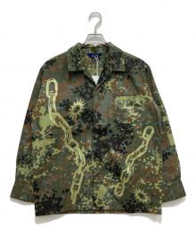 SPECIAL GUEST（スペシャルゲスト）の古着「プリントミリタリーシャツ」｜カーキ