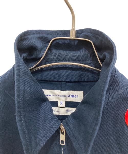 COMME des GARCONS SHIRT（コムデギャルソンシャツ）COMME des GARCONS SHIRT (コムデギャルソンシャツ) コットンジップブルゾン ネイビー サイズ:Mの古着・服飾アイテム