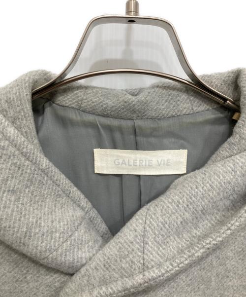 GALERIE VIE（ギャルリーヴィー）GALERIE VIE (ギャルリーヴィー) フーデッドカシミヤウールコート グレー サイズ:36の古着・服飾アイテム