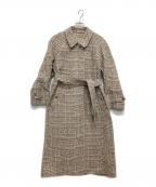 Burberry'sバーバリーズ）の古着「ウールアルパカチェックコート」｜ベージュ