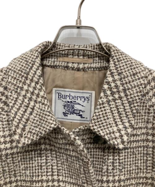 Burberry's（バーバリー）Burberry's (バーバリーズ) ウールアルパカチェックコート ベージュ サイズ:11AB3の古着・服飾アイテム