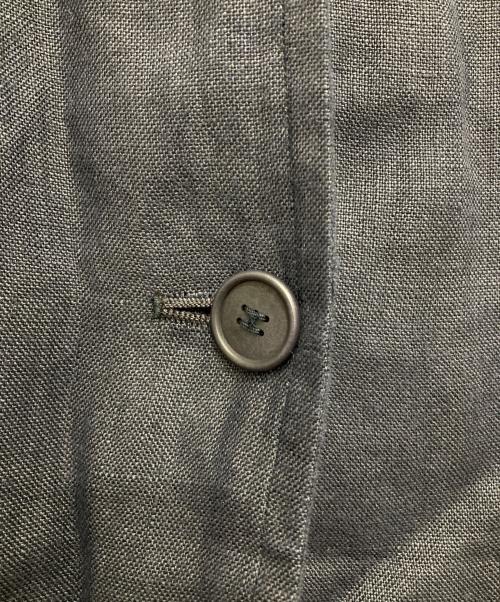 HERMES（エルメス）HERMES (エルメス) リネンノーカラージャケット ネイビー サイズ:34の古着・服飾アイテム