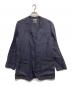 HERMES（エルメス）の古着「リネンノーカラージャケット」｜ネイビー