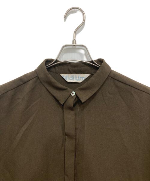 mizuiro-ind（ミズイロインド）mizuiro-ind (ミズイロインド) シャツワンピース ブラウン サイズ:表記なしの古着・服飾アイテム