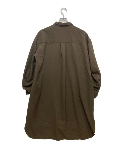 mizuiro-ind（ミズイロインド）mizuiro-ind (ミズイロインド) シャツワンピース ブラウン サイズ:表記なしの古着・服飾アイテム