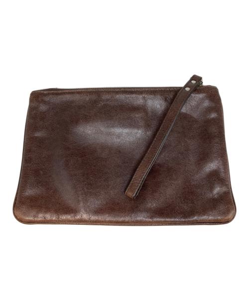 JIL SANDER（ジルサンダー）JIL SANDER (ジルサンダー) レザーポーチ ブラウンの古着・服飾アイテム