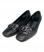 Salvatore Ferragamoサルヴァトーレ フェラガモ）の古着「3連ガンチーニパンプス」｜ブラック
