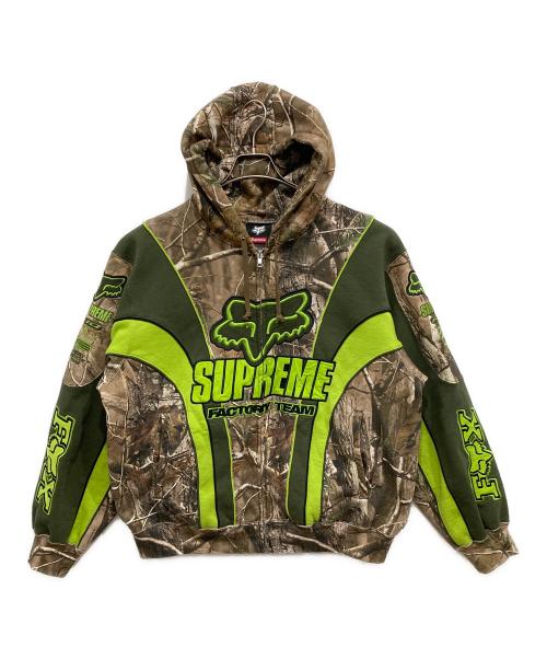 SUPREME（シュプリーム）Supreme (シュプリーム) Fox Racing Zip Up Hooded Camo オリーブ サイズ:Lの古着・服飾アイテム