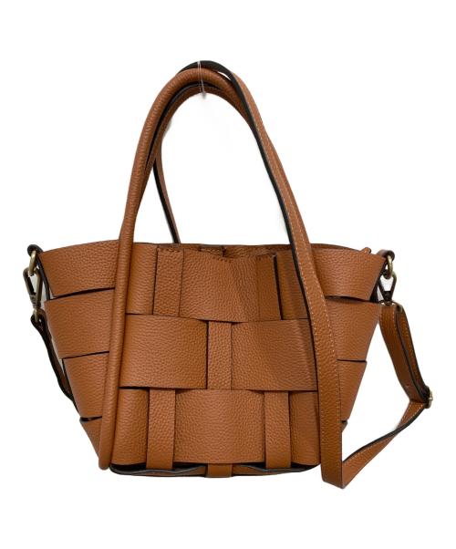 L'ELISIR（エリシア）L'ELISIR (エリシア) Shrink ZIMA Barca Mini Shoulder Bag ブラウンの古着・服飾アイテム