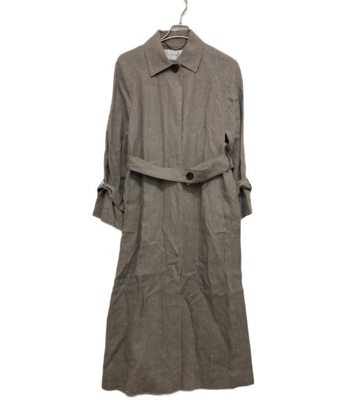 ADORE（アドーア）ADORE (アドーア) ドライツイストリネンステンカラーコート グレー サイズ:36の古着・服飾アイテム