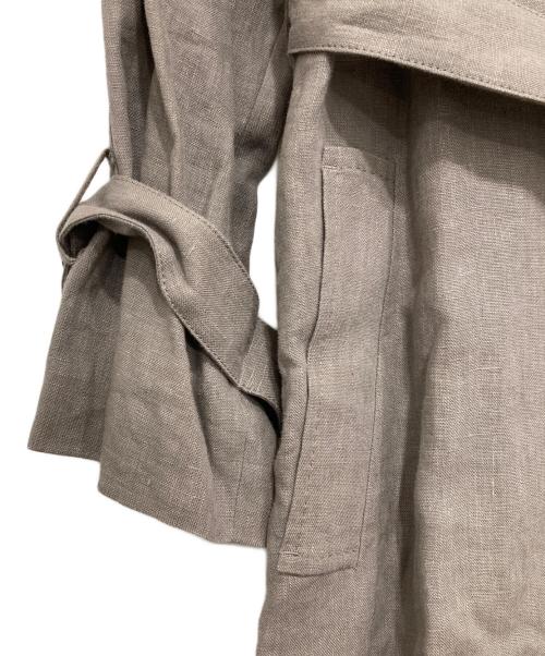 ADORE（アドーア）ADORE (アドーア) ドライツイストリネンステンカラーコート グレー サイズ:36の古着・服飾アイテム