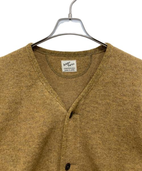 ARMY TWILL（アーミーツイル）ARMY TWILL (アーミーツイル) SHETLAND WOOL CARDIGAN ブラウン サイズ:Lの古着・服飾アイテム