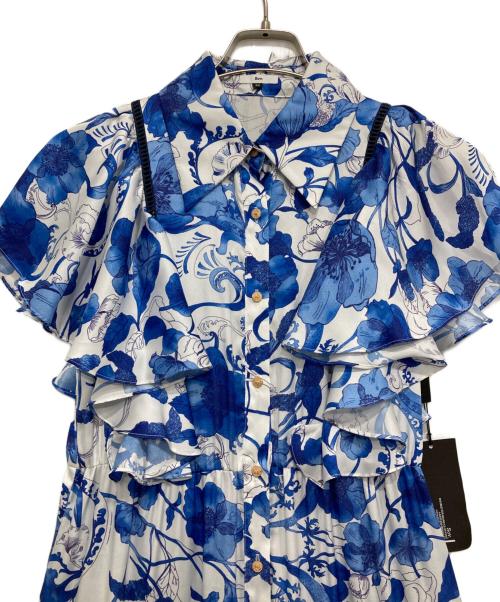 Sov.（ソブ）Sov. (ソブ) オリジナルプリントリボンワンピース ホワイト×ブルー サイズ:38 未使用品の古着・服飾アイテム