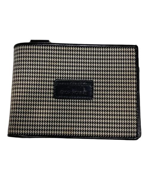 DIOR HOMME（ディオール オム）Dior Homme (ディオール オム) 千鳥格子柄2つ折り財布 ホワイト×ブラックの古着・服飾アイテム