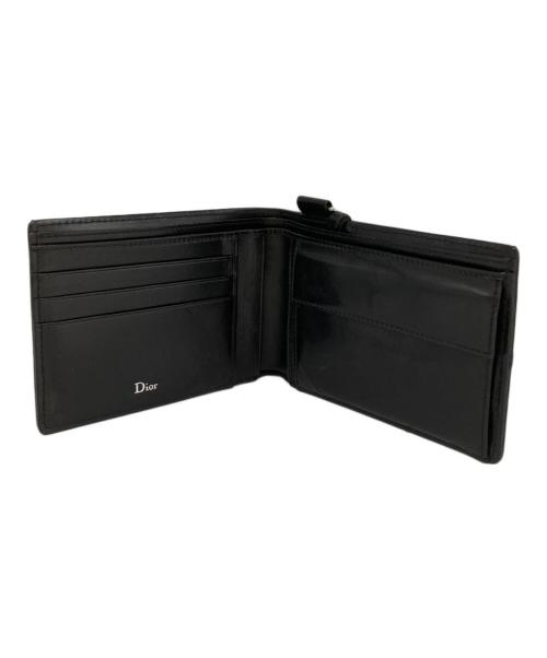 DIOR HOMME（ディオール オム）Dior Homme (ディオール オム) 千鳥格子柄2つ折り財布 ホワイト×ブラックの古着・服飾アイテム