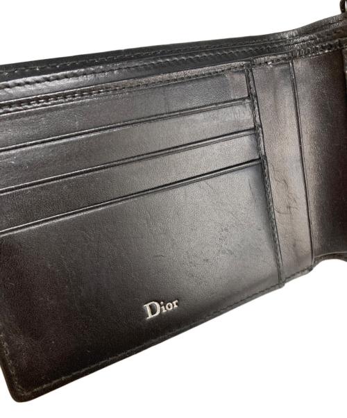 DIOR HOMME（ディオール オム）Dior Homme (ディオール オム) 千鳥格子柄2つ折り財布 ホワイト×ブラックの古着・服飾アイテム