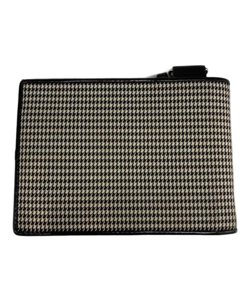DIOR HOMME（ディオール オム）Dior Homme (ディオール オム) 千鳥格子柄2つ折り財布 ホワイト×ブラックの古着・服飾アイテム