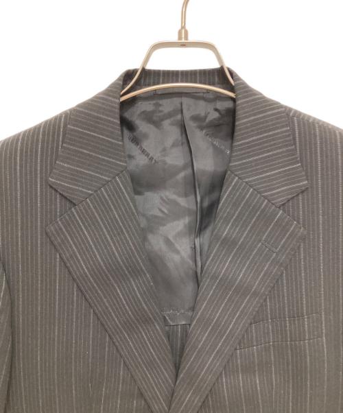 BURBERRY LONDON（バーバリーロンドン）BURBERRY LONDON (バーバリーロンドン) ウールストライプセットアップスーツ ブラック サイズ:AB4の古着・服飾アイテム