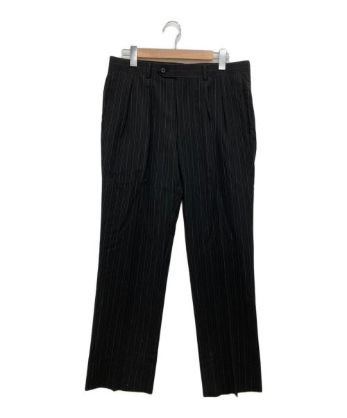 BURBERRY LONDON（バーバリーロンドン）BURBERRY LONDON (バーバリーロンドン) ウールストライプセットアップスーツ ブラック サイズ:AB4の古着・服飾アイテム