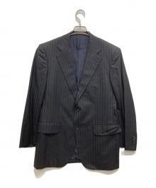BURBERRY LONDON（バーバリーロンドン）の古着「ウールストライプセットアップスーツ」｜ネイビー