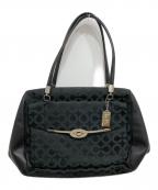 COACHコーチ）の古着「マディソン オプアートトートバッグ」｜ブラック