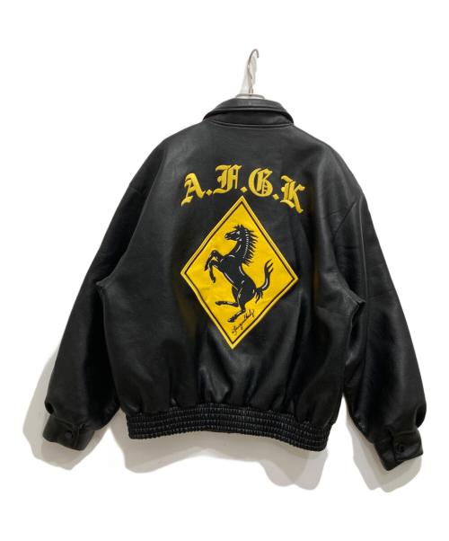 A FEW GOOD KIDS（アフューグッドキッズ）A FEW GOOD KIDS (アフューグッドキッズ) AFGK レーシング イミテーションレザージャケット ブラック サイズ:-の古着・服飾アイテム