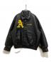 A FEW GOOD KIDS（アフューグッドキッズ）の古着「AFGK レーシング イミテーションレザージャケット」｜ブラック