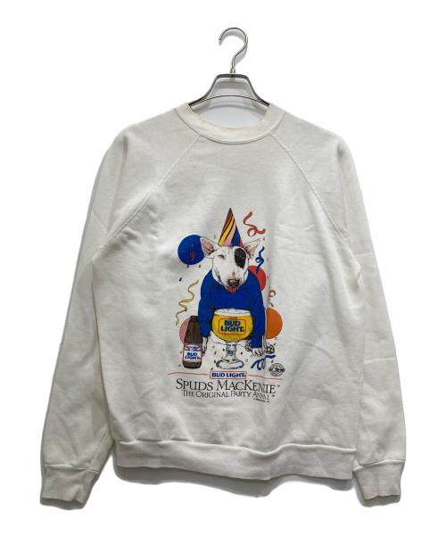 ArteX（アルテックス）ArteX (アルテックス) ラグランドッグプリントスウェット ホワイト サイズ:XLの古着・服飾アイテム