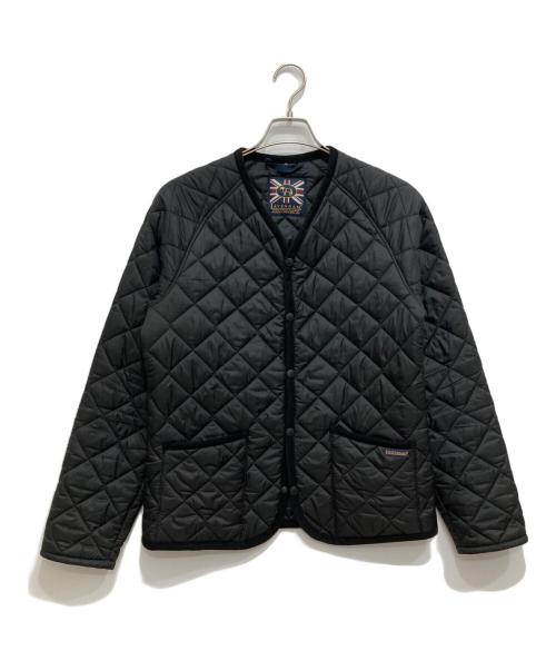 LAVENHAM（ラベンハム）LAVENHAM (ラベンハム) ノーカラーキルティングジャケット ブラック サイズ:M（38）の古着・服飾アイテム