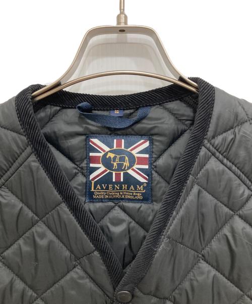 LAVENHAM（ラベンハム）LAVENHAM (ラベンハム) ノーカラーキルティングジャケット ブラック サイズ:M（38）の古着・服飾アイテム