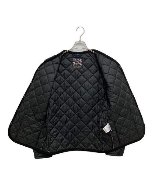 LAVENHAM（ラベンハム）LAVENHAM (ラベンハム) ノーカラーキルティングジャケット ブラック サイズ:M（38）の古着・服飾アイテム